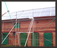 PV Anlage in S�lln mit unserer R�st�ng ca.100m�